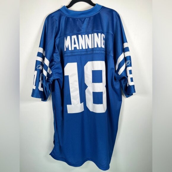 REEBOK NFL ON FIELD Indianapolis Colts MANNING #18 Jersey Size 2XL‎ - Picture 2 of 14